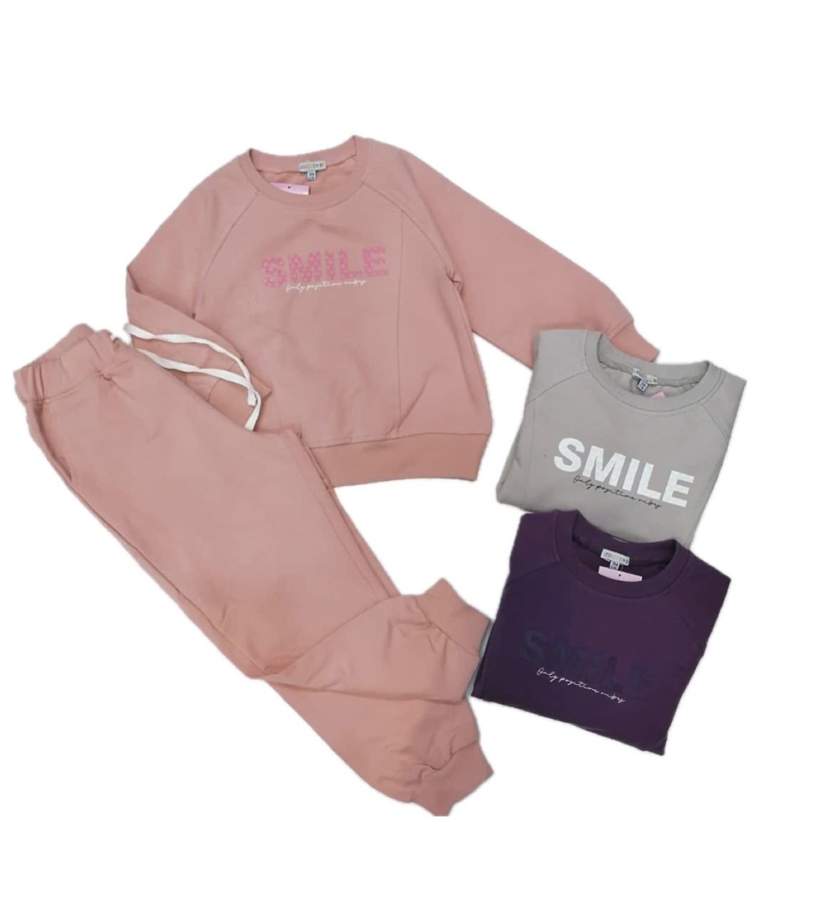 ست بلوز و شلوار زیروتن آستین بلند جنس دورس سه نخ