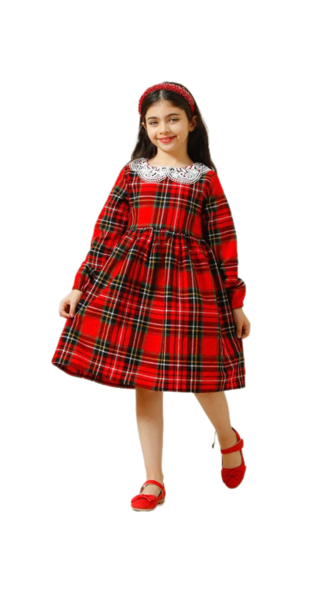 پیراهن چهارخونه قرمز پشمی