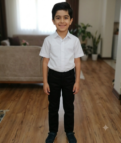 شلوار کتان راستا ساده